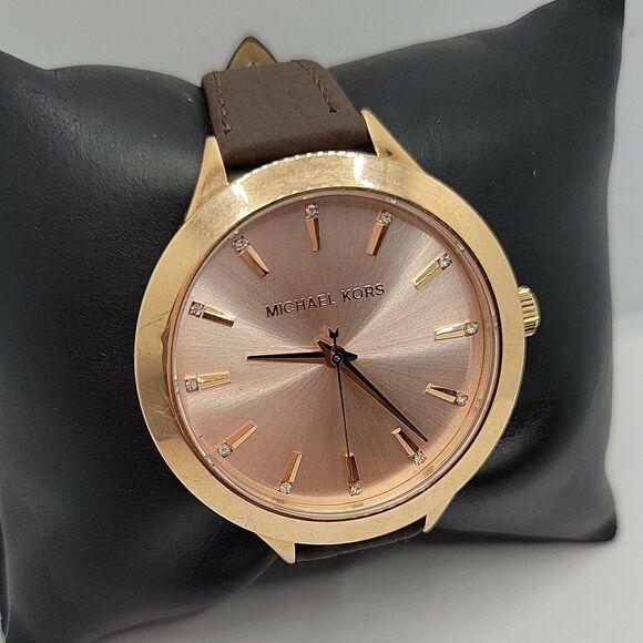 Michael Kors MK2682 Women\'s Brown Leather Analog Dial Quartz Wrist Watch AM522 main image 8